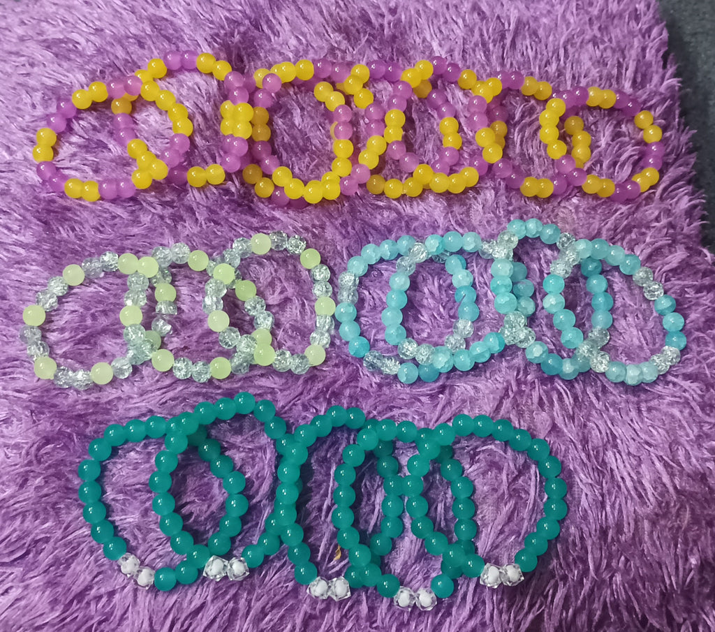 TLBDS-008/Beaded coloured combination of bracelets, anklets, earrings-set