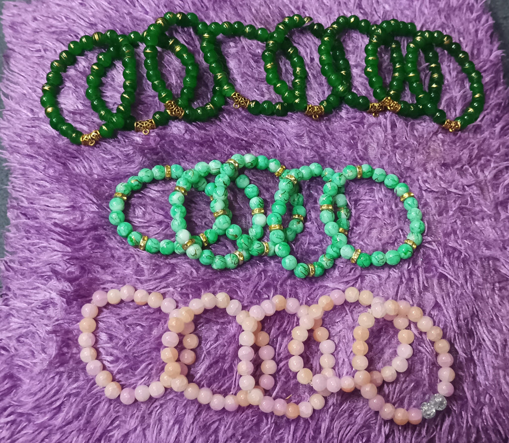 TLBDS-008/Beaded coloured combination of bracelets, anklets, earrings-set
