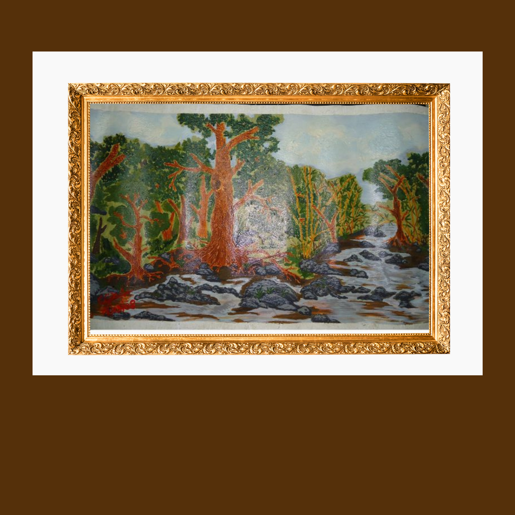 TLELI-007/Oil on Canvas-Wood Stream