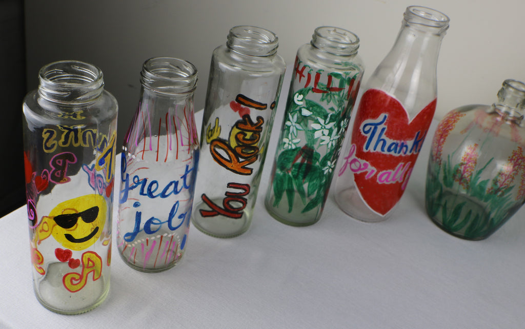 TLELI- DIY-Glass bottle painting for gift