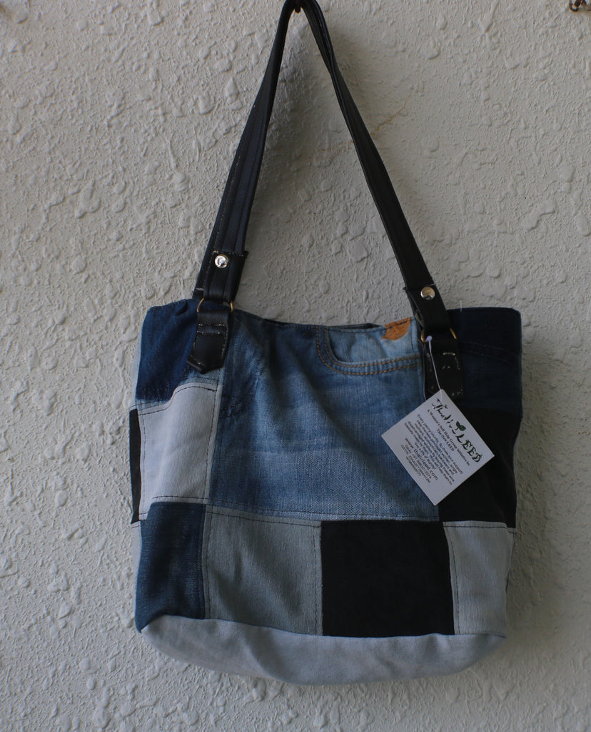 TLCB-0014/Denim Applique Tote bags