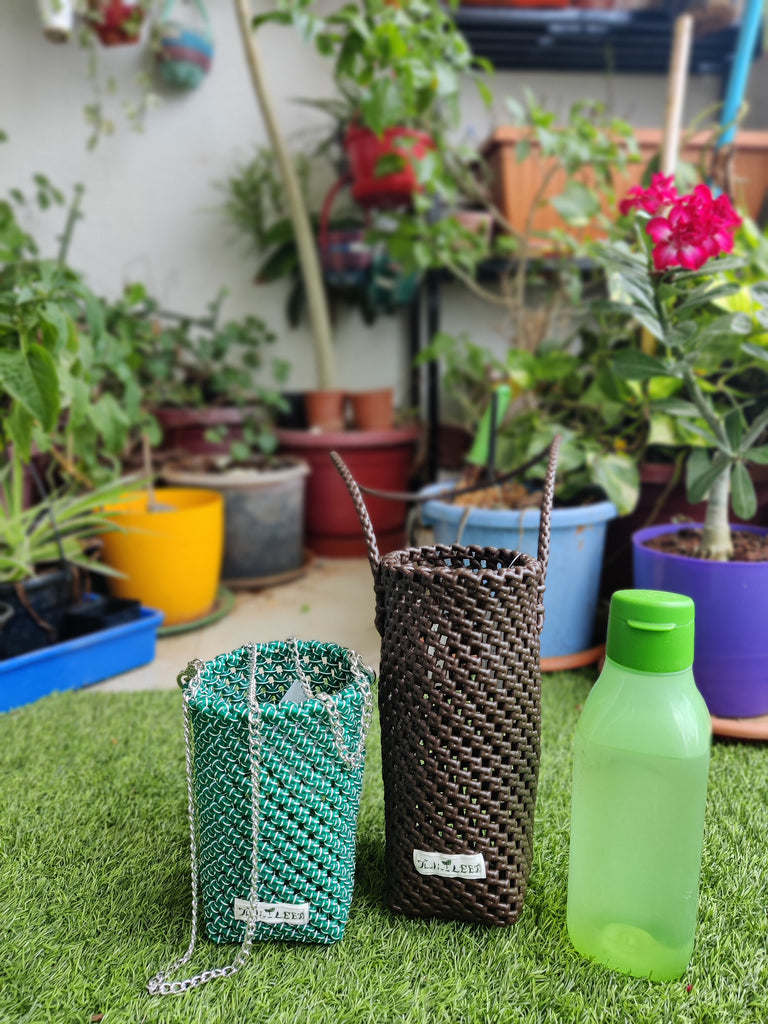 TLBAS-0019/ Handmade Chic bottle bag/holder for convenience