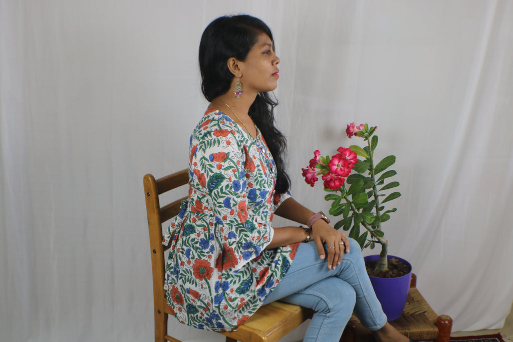 TLFAB-0012c/Gem Neck Top-S