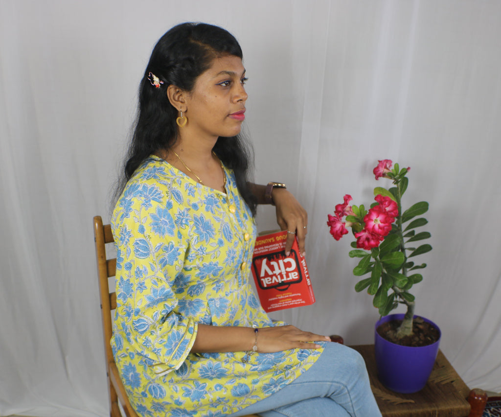 TLFAB-0012a/Gem Neck Kurti-M
