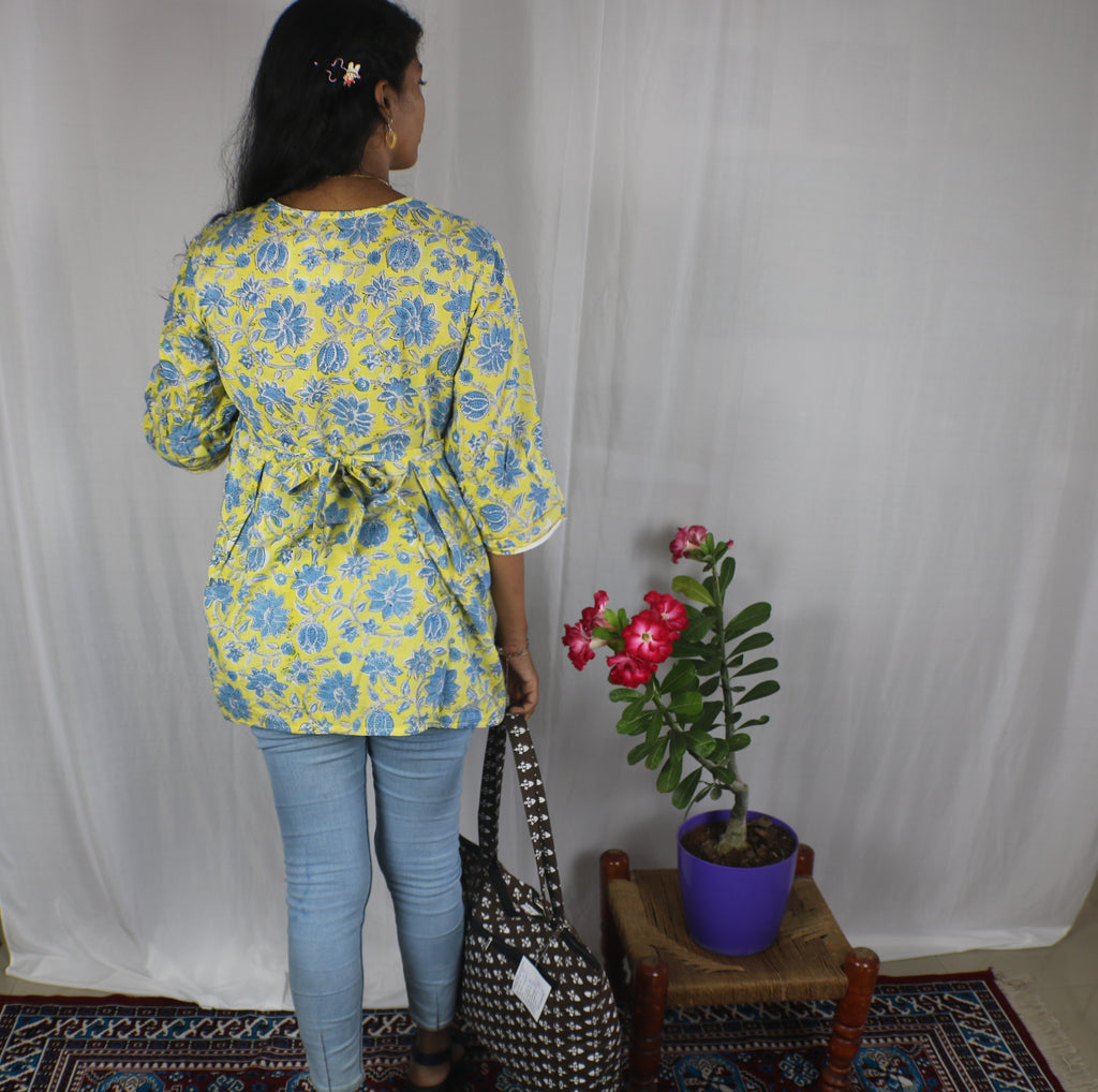 TLFAB-0012a/Gem Neck Kurti-M