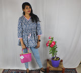 TLFAB-007a/Pink Lace Designer Kurtis with string