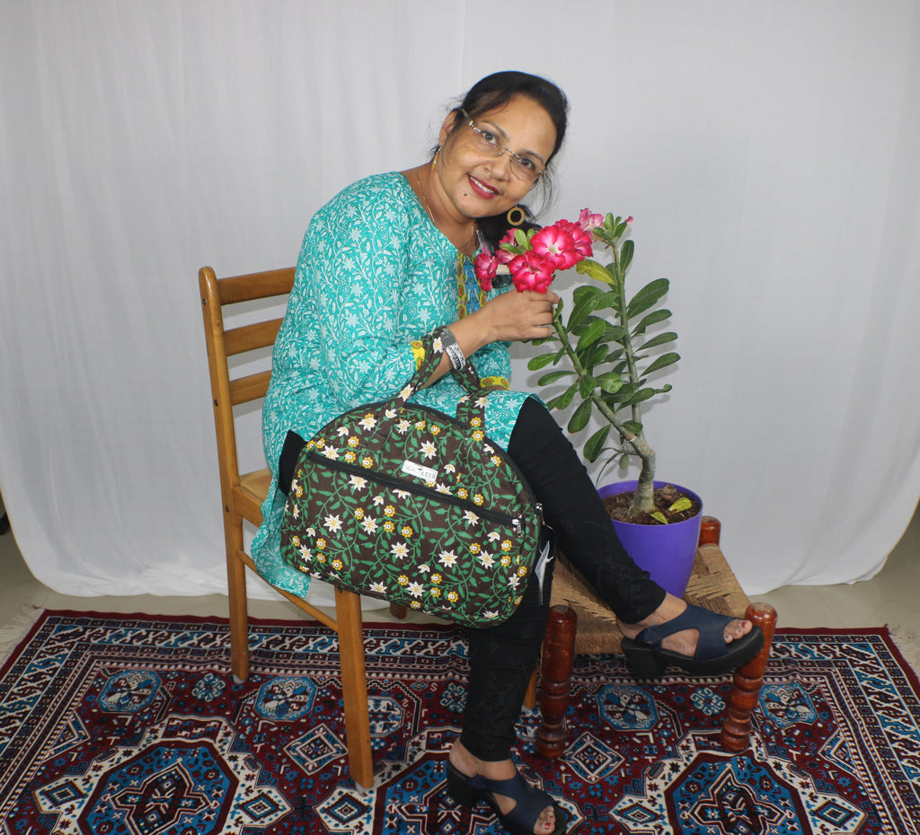 TLFABk-0004-Bird Flower Long Kurtis
