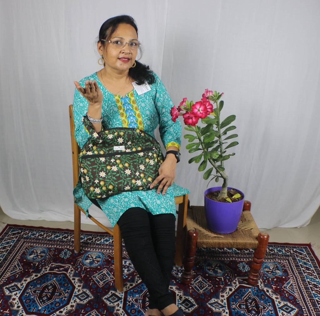 TLFABk-0004-Bird Flower Long Kurtis