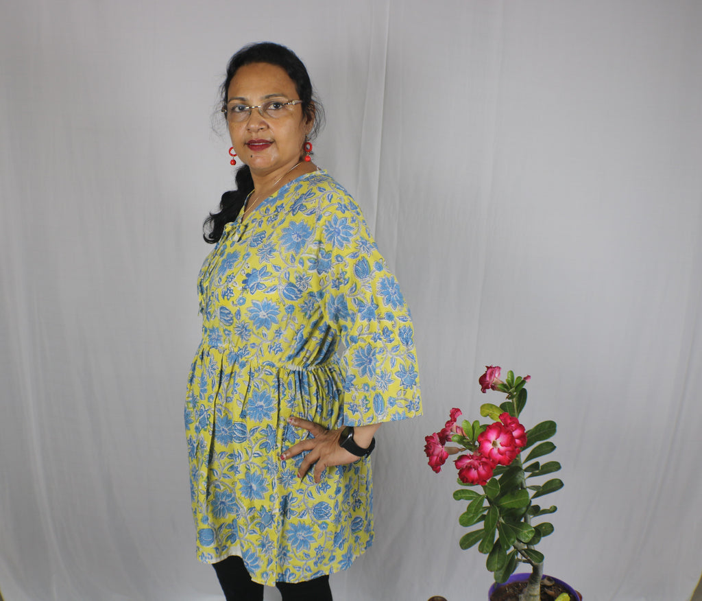 TLFAB-008c/Cruz Top/Peplum Kurti/Comfy Flair Top