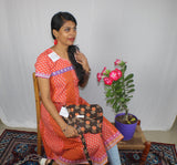 TLFABk-0003-Cotton Flower Print-Long Kurtis