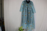 TLFAB-0021/Long Front open Coat Desi Gown