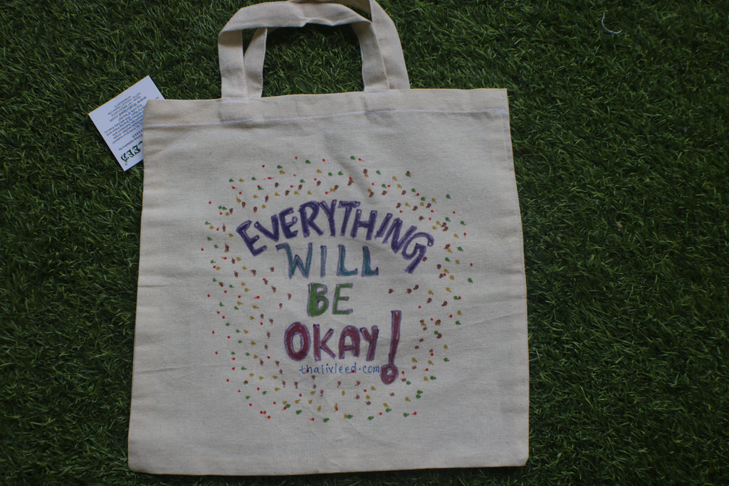 TLCB-005d/Cotton shopping Tote Bags-Hand Painted W/WO