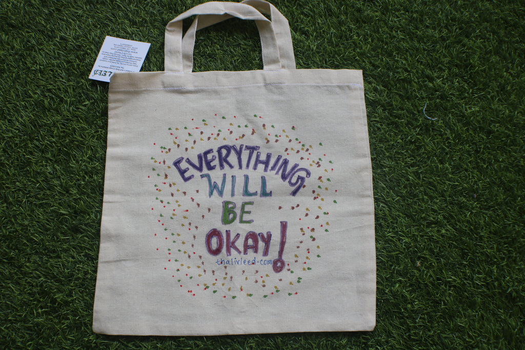 TLCB-005d/Cotton shopping Tote Bags-Hand Painted W/WO