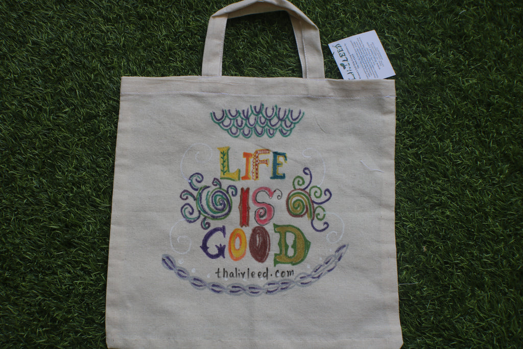 TLCB-005d/Cotton shopping Tote Bags-Hand Painted W/WO