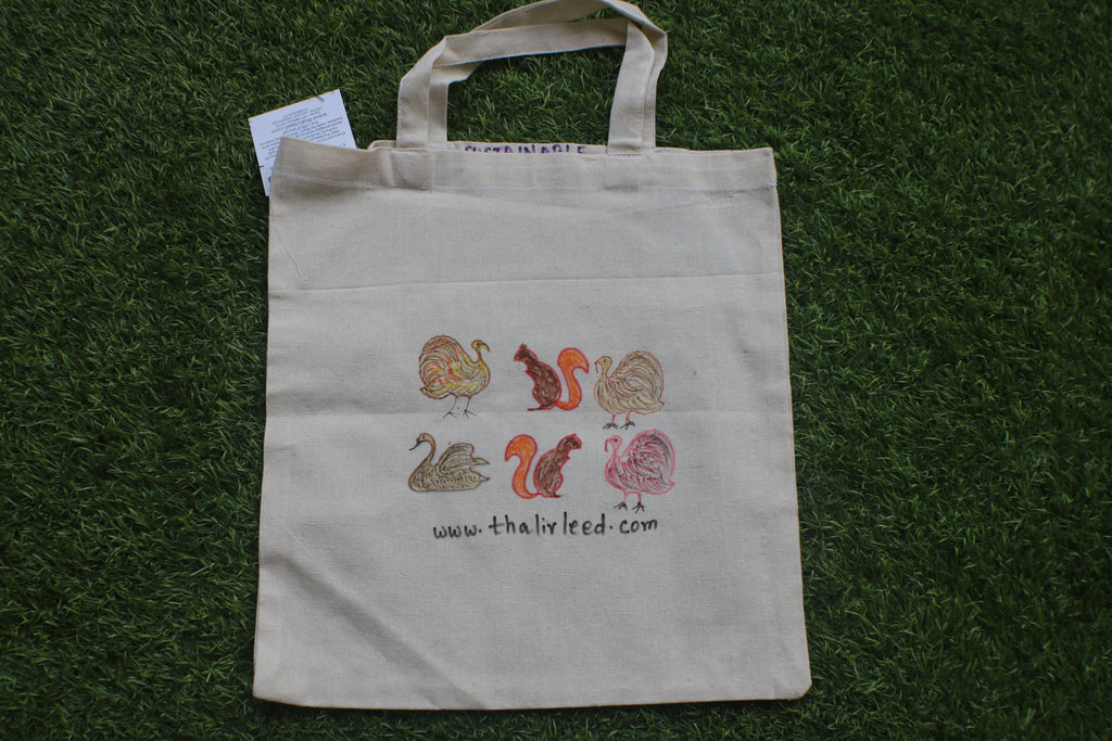 TLCB-005d/Cotton shopping Tote Bags-Hand Painted W/WO