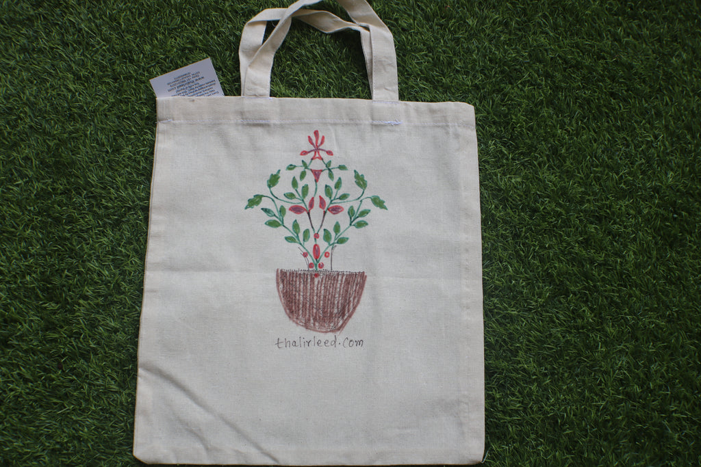 TLCB-005d/Cotton shopping Tote Bags-Hand Painted W/WO