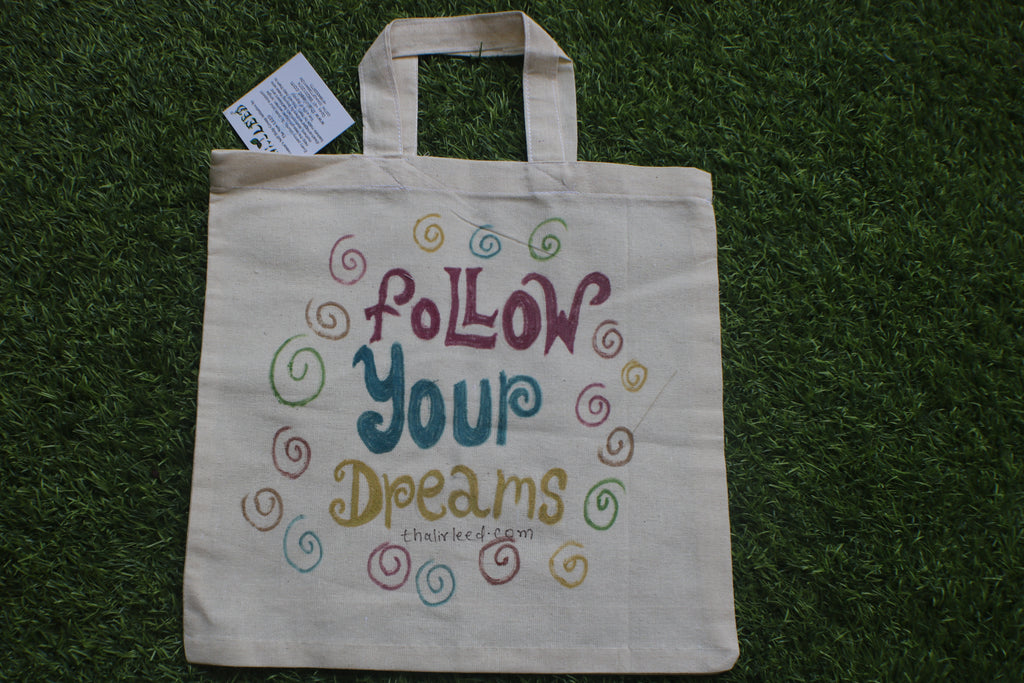 TLCB-005d/Cotton shopping Tote Bags-Hand Painted W/WO