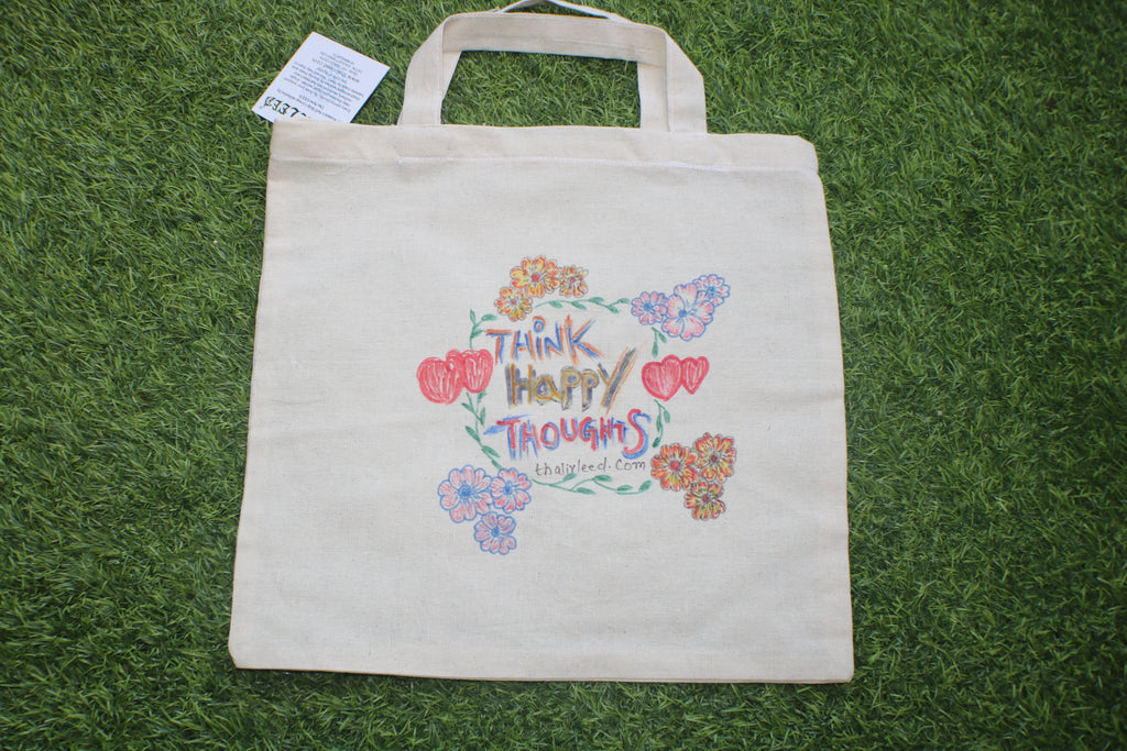 TLCB-005d/Cotton shopping Tote Bags-Hand Painted W/WO