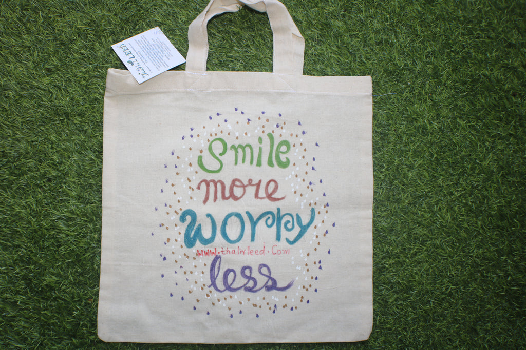 TLCB-005d/Cotton shopping Tote Bags-Hand Painted W/WO