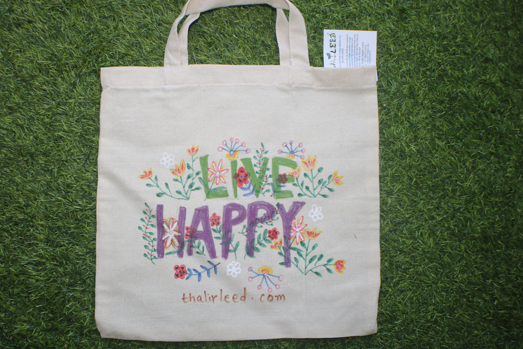 TLCB-005d/Cotton shopping Tote Bags-Hand Painted W/WO