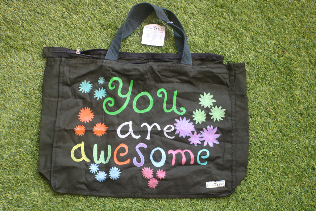 TLCB-005d/Cotton shopping Tote Bags-Hand Painted W/WO