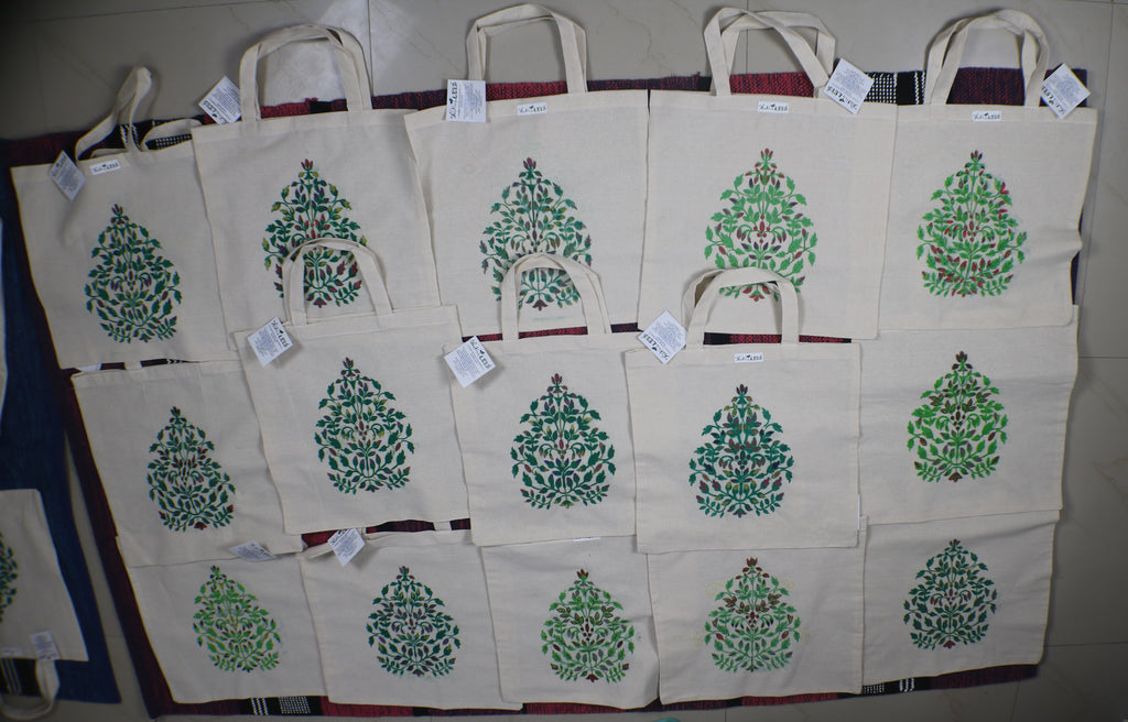 TLCB-005d/Cotton shopping Tote Bags-Hand Painted W/WO