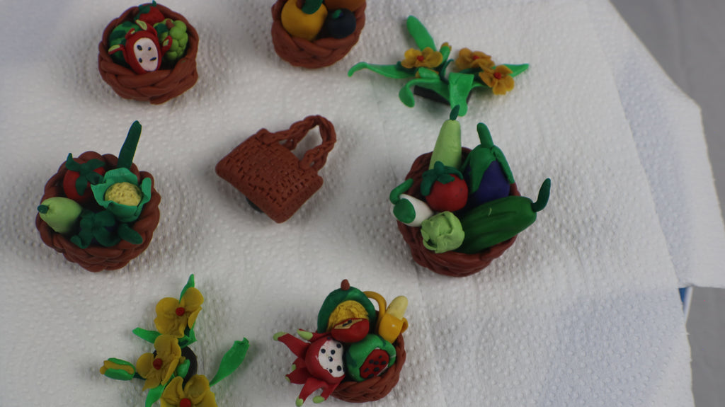 TLFM-004a-Fridge Magnets I Veg/fruit Baskets
