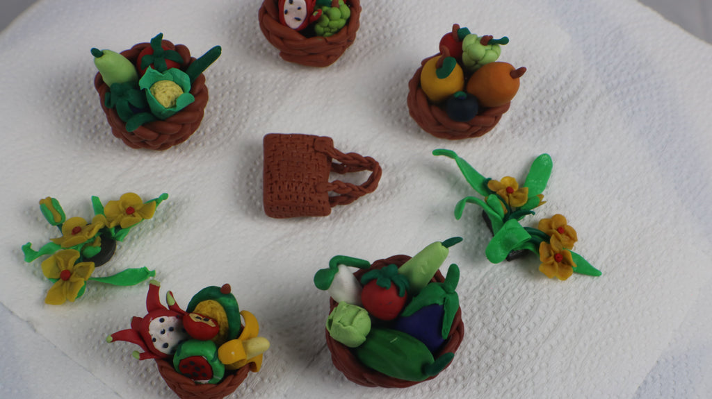 TLFM-004a-Fridge Magnets I Veg/fruit Baskets