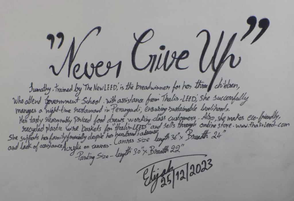 TLELI-004/ACRYLIC ON CANVAS-Never Give Up