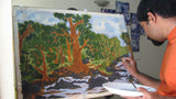 TLELI-007/Oil on Canvas-Wood Stream