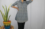 TLFAB-0010a/Sathya Ethnic/Zick Zack print with Collar -M