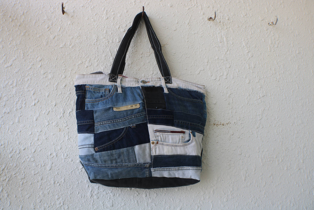 TLCB-0014/Denim Applique Tote bags