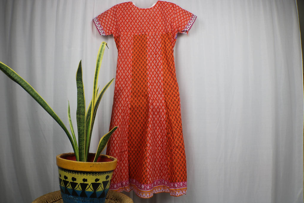 TLFABk-0003-Cotton Flower Print-Long Kurtis