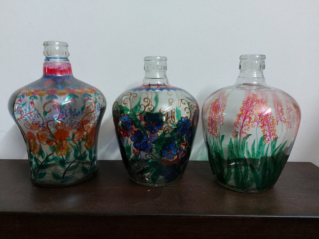 TLELI- Glass bottle painting - Thalir Leed®