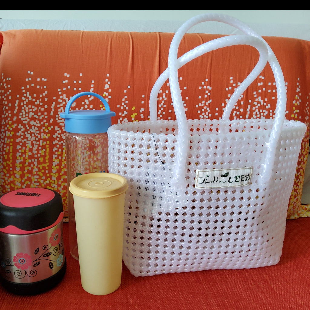 TLBAS-0036/Transparent Basket in White-Pearl - Thalir Leed®