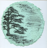 TLELI-Acrylic painting on handmade paper “Trees & life”(Framed) - Thalir Leed®