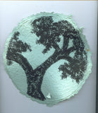 TLELI-Acrylic painting on handmade paper “Trees & life”(Framed) - Thalir Leed®
