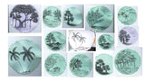 TLELI-Greeting Card on handmade paper in Acrylic - Thalir Leed®