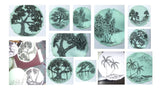TLELI-Greeting Card on handmade paper in Acrylic - Thalir Leed®