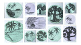 TLELI-Greeting Card on handmade paper in Acrylic - Thalir Leed®