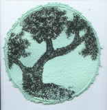 TLELI-Acrylic painting on handmade paper “Trees & life”(Framed) - Thalir Leed®