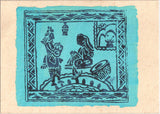TLELI-028/Greeting card in Acrylic on handmade paper - Thalir Leed®