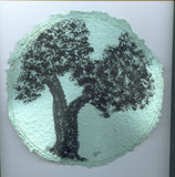 TLELI-Acrylic painting on handmade paper “Trees & life”(Framed) - Thalir Leed®