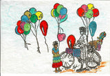 TLELI-Greeting card in Acrylic on handmade paper - Thalir Leed®