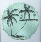 TLELI-Acrylic painting on handmade paper “Trees & life”(Framed) - Thalir Leed®