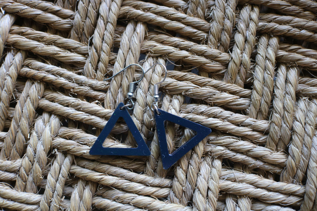 TLRJ-009/ square & triangle earrings - Thalir Leed®