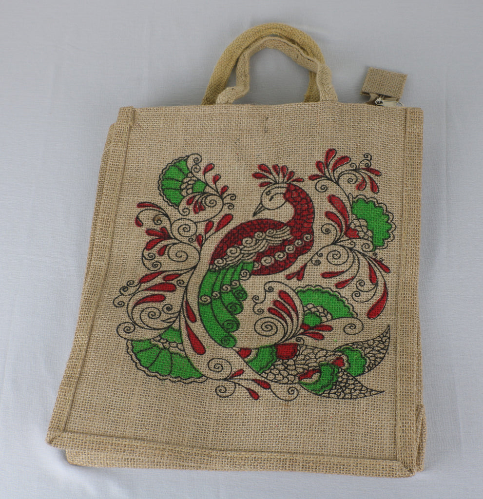 TLCB-006/Traditional Velcro Jute bag - Thalir Leed®