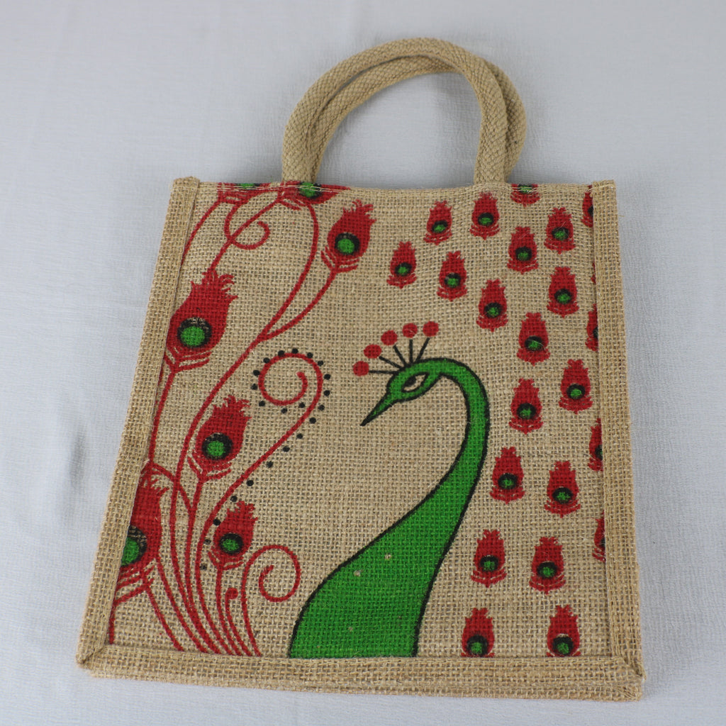 TLCB-006/Traditional Velcro Jute bag - Thalir Leed®