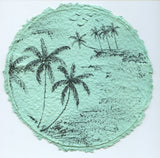 TLELI-Acrylic painting on handmade paper “Trees & life”(Framed) - Thalir Leed®