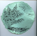 TLELI-Acrylic painting on handmade paper “Trees & life”(Framed) - Thalir Leed®